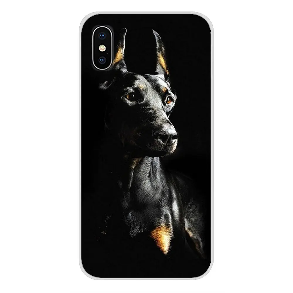 Прозрачный мягкий чехол Doberman Pinscher для Samsung Galaxy S3 S4 S5 Mini S6 S7 Edge S8 S9 S10 Lite Plus Note 4 5 8
