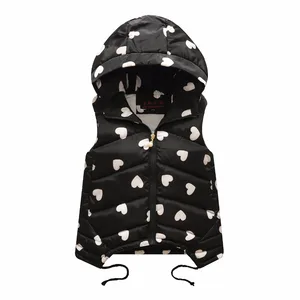 Модное повседневное милое зимнее пальто для маленьких девочек детский жилет с капюшоном на осень и зиму теплый удобный жилет для девочек