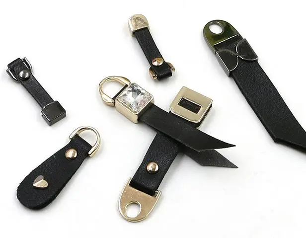 Металлический Набор для ремонта молнии из натуральной кожи Натяжной слайдер на