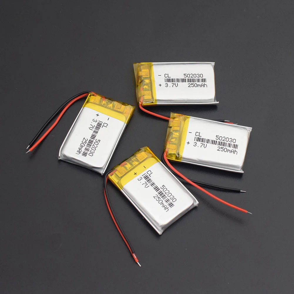 1/2/4 шт. Портативный 250 мА/ч, Перезаряжаемые Li-Po Батарея 3,7 v 502030 gps MP3 MP4 Bluetooth колонки гарнитуры Pos можно крепить любые приспособления: PDA Батарея