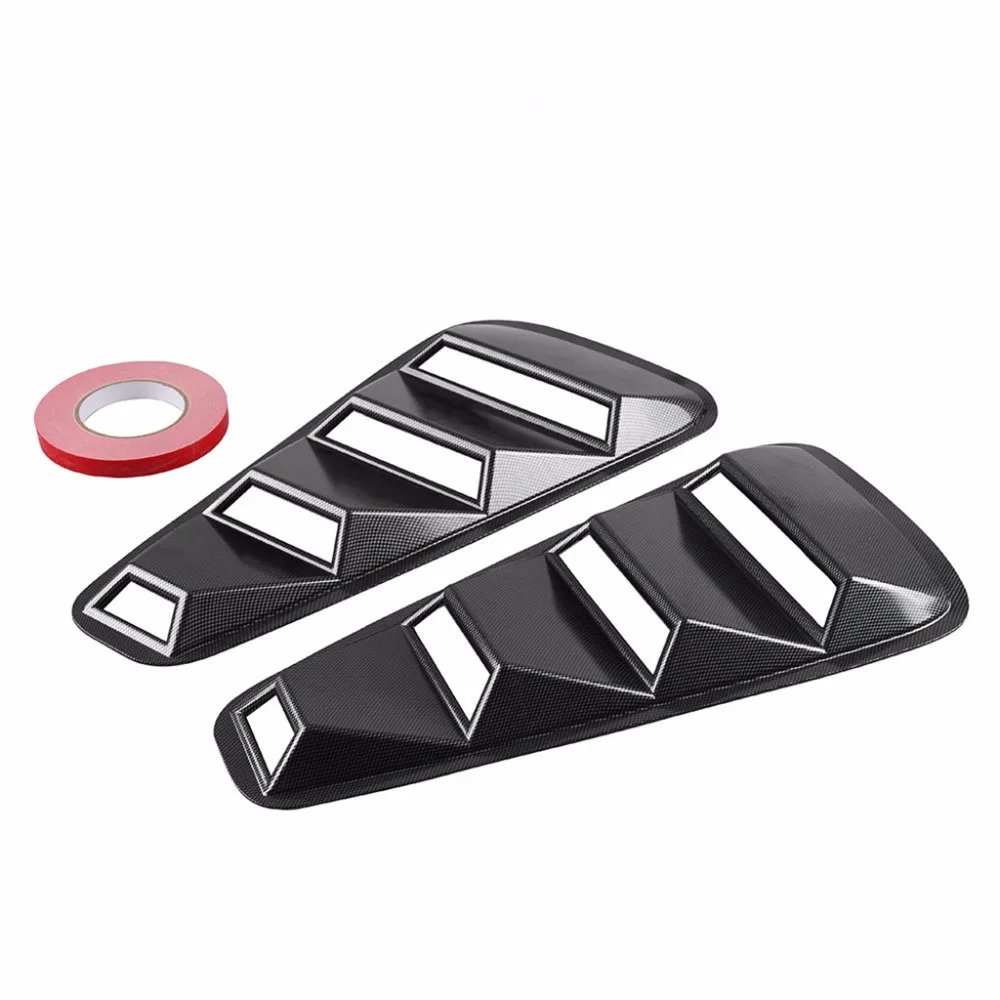 Для 2005- Ford Mustang 1/4 Quarter черные боковые оконные жалюзи колпак воздухозаборника Vent GT ABS Декоративные наклейки для стайлинга автомобилей