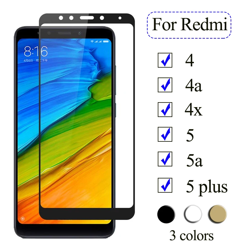 Защитное стекло для Xiaomi redmi 5 plus 4x 4a 5a закаленное ksiomi 4 x a a5 x4 xiomi xaomi redme safety verre