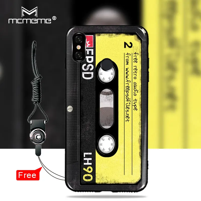 Мягкий чехол из ТПУ Для Xiaomi Mi A2 Lite ретро кассета для камеры 3D HD печать силиконовый