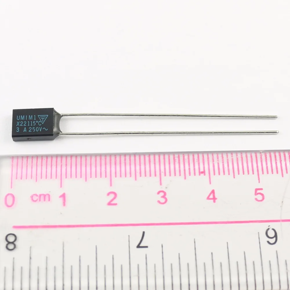 10 шт. ELCUT UMI M1 Microtemp Термопредохранитель типа X22 TF отключение 115 градусов 3A 250V|microtemp