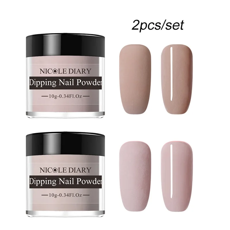 set 10 NICOLE DIARY 10 г телесный набор порошков чистый французский окунание блеск для ногтей без лампы лечение Dip порошок для ногтей маникюр дизайн - Цвет: set 10