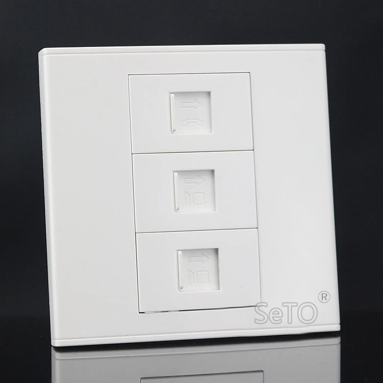 Двойная Сетевая розетка SeTo 86 RJ45 Cat6 + RJ11 Cat3 для телефонной панели | Обустройство