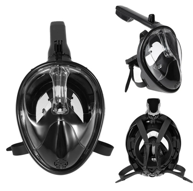 Strap-on diving mask Анфас Маска для подводного плавания подводная противотуманная маска для подводного плавания с дышащие трубка обучения плаванию Подводная маска для дайвинга - Цвет: Strap-on diving mask