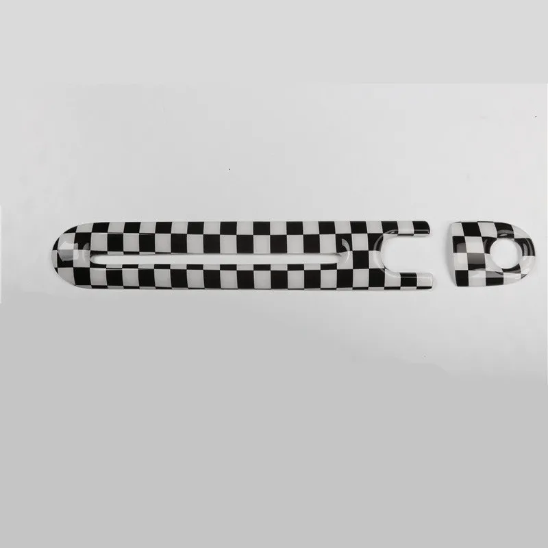 Checker Легковой автомобиль сиденье подсветки перчаточного ящика Ручка Стикеры ящик для хранения чехол с застежкой для Smart fortwo 2011 2012 2013 тюнинговые молдинги отделка - Название цвета: Checker