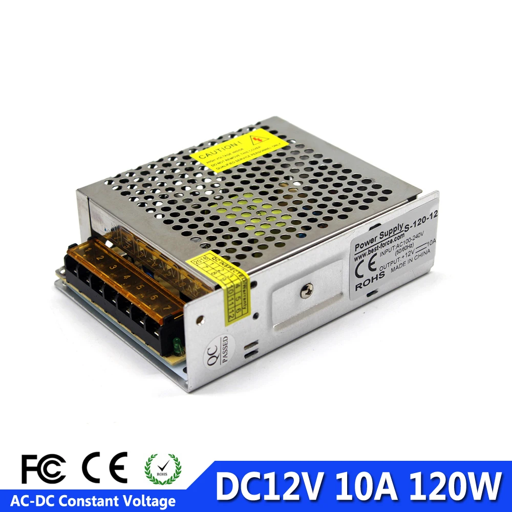 Импульсный блок питания 120Вт для светодиодных лент ЧПУ станков камер наблюдения.