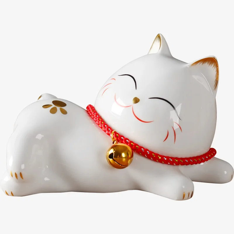 Ceramic lucky cat mascot animal ornaments Home decor crafts room decorations kawaii cats porcelain Feng Shui figurines | Дом и сад