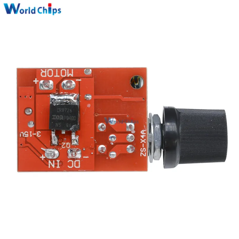 Мини 5A PWM Max 90W контроллер скорости двигателя постоянного тока модуль 3в-35в