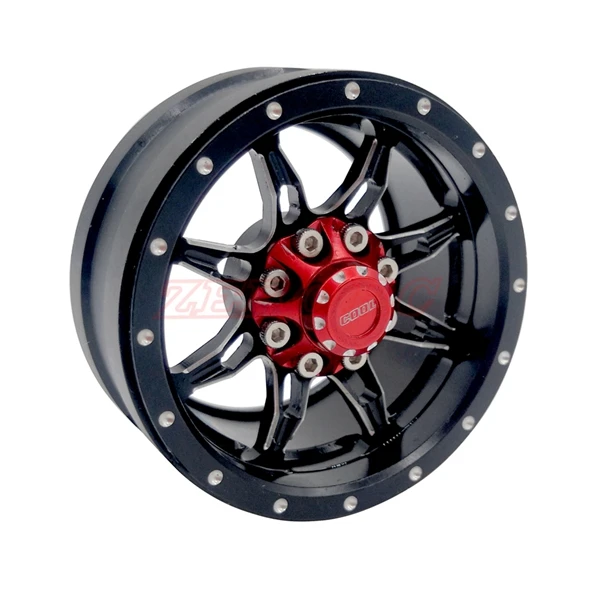 BLACK-4PCS 4 шт. 1," Сплав Рок Гусеничный BEADLOCK обод колеса для 1/10 RC автомобиль осевой SCX10 TRX-4 MST RGT JEEP 90046 - Цвет: BLACK-4PCS