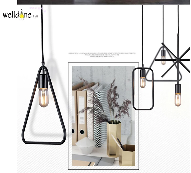 Прямоугольная круглая винтажная Современная железная Металлическая черная