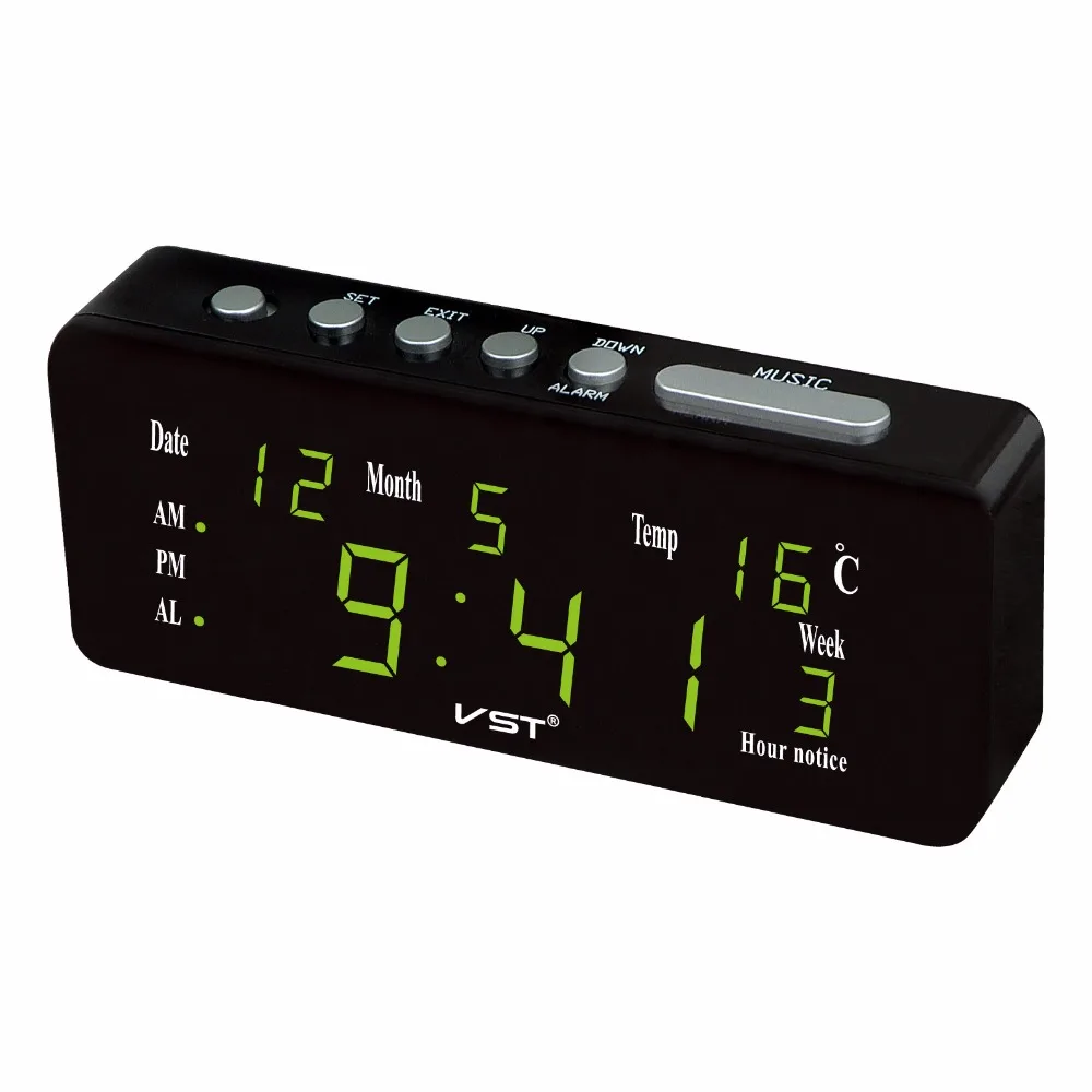 Домашний цифровой светодио дный светодиодный Календарь Часы с