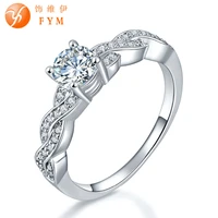 trendy fym womens rope pattern real silver color aaa cubic zirconia ring for wedding women finger jewelry bridal rings