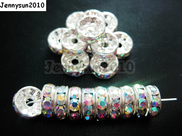 200 шт./лот 7 мм высшее качество Чешские кристаллы прозрачные AB Стразы паве