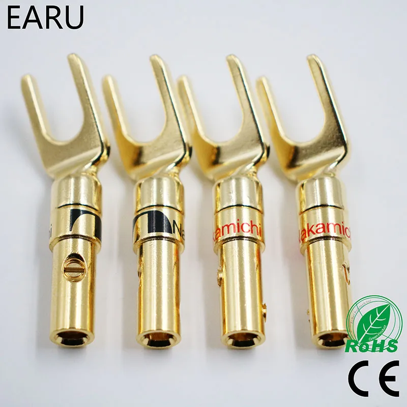 Адаптер для колонок Nakamichi позолоченный и посеребренный аудиовинт 8 шт.|adapter