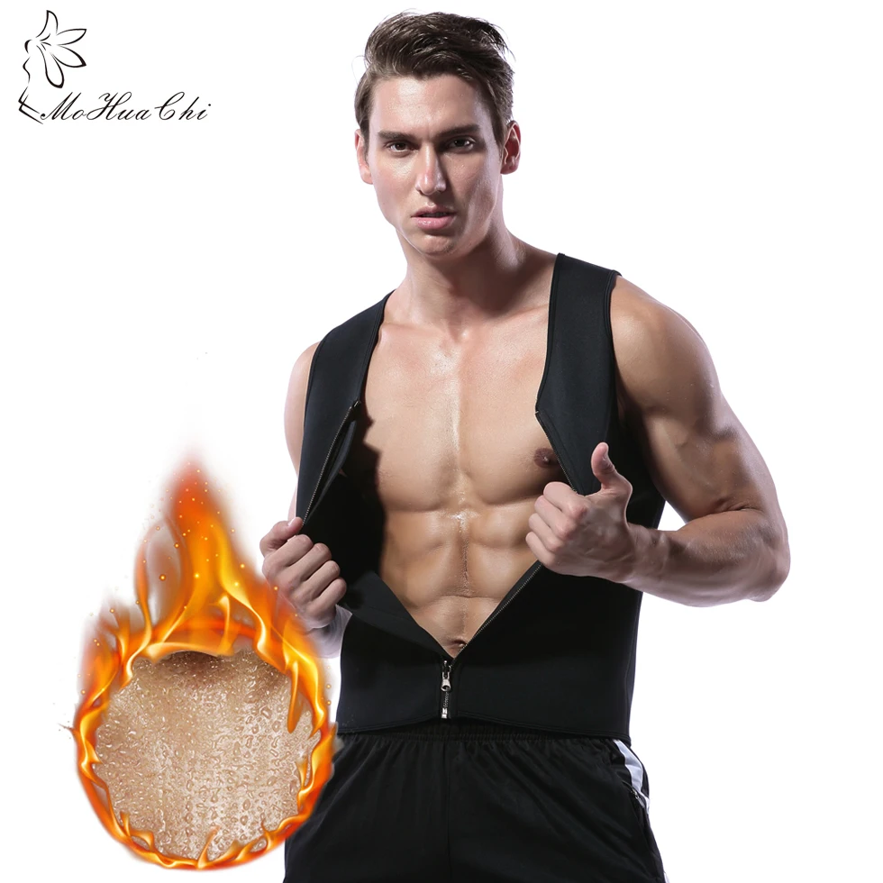

Men's Sweat Vest Body Shaper Shirt Thermo Slimming Sauna Suit Weight Loss Black Shapewear Ultra Neoprene Waist Trainer