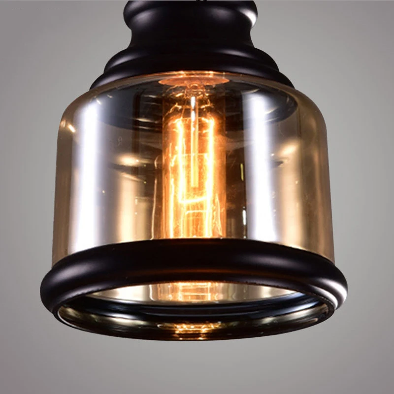 

Retro personality bar amber glass Pendant Lights creative industrial style attic window restaurant Pendant Lamp ZP5071613