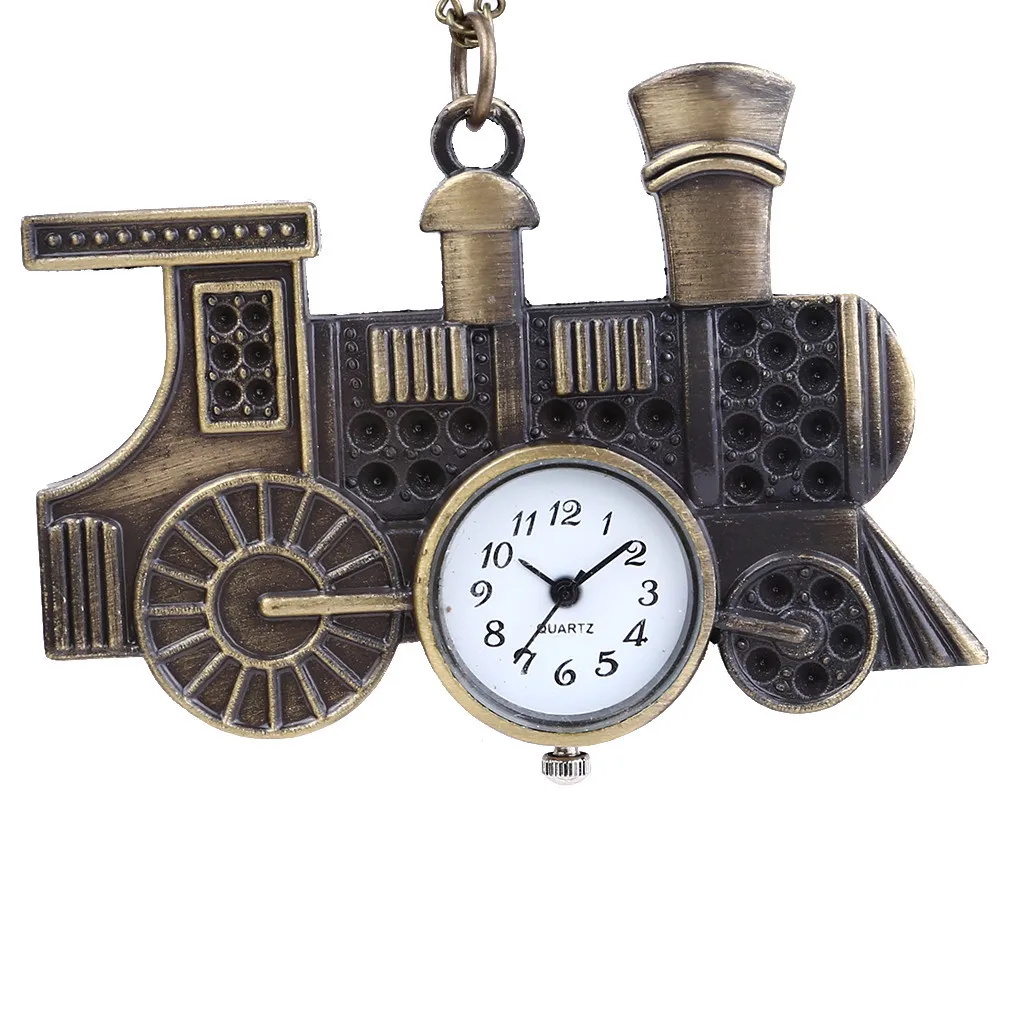 Карманные часы в стиле ретро классические мужские и женские с поездом