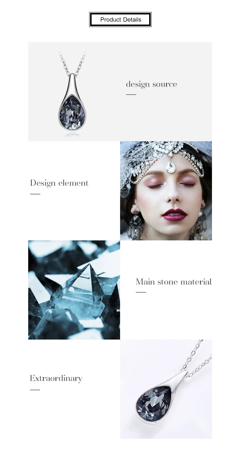 Ожерелье Warme Farben с кристаллами Swarovski для женщин, корейское простое ожерелье с кристаллами в виде капли воды, модное ювелирное изделие, ожерелье