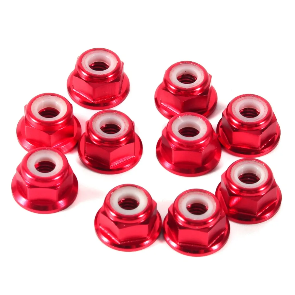 10 шт. алюминиевые фланцевые гайки M4 из алюминиевого сплава|nylon hex|nuts nylonnylon hex nut |