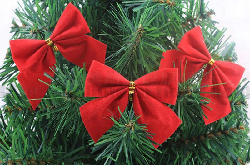 12 шт. декоративные банты для новогодней ёлки|decorative ornaments|decoration partydecorative red |