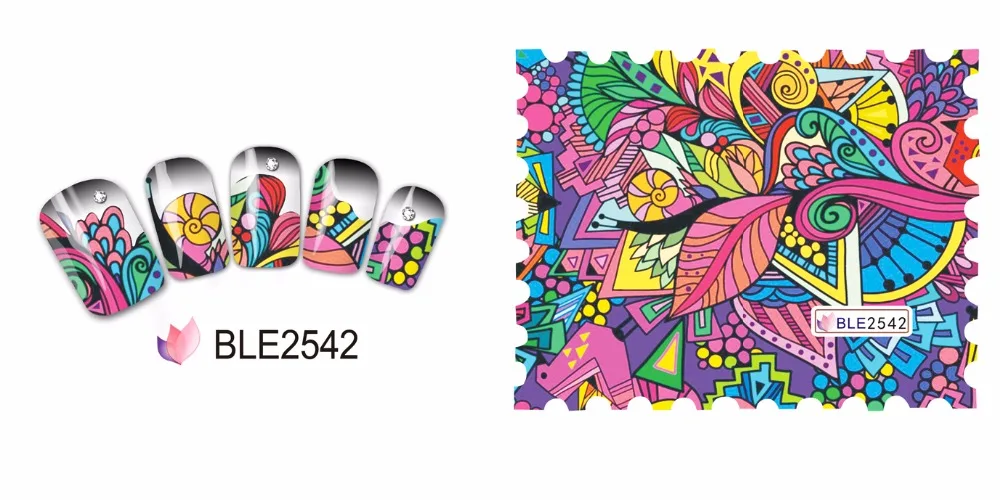 1х наклейки для ногтей цветы колесо веер кружевное импрессионистское античное