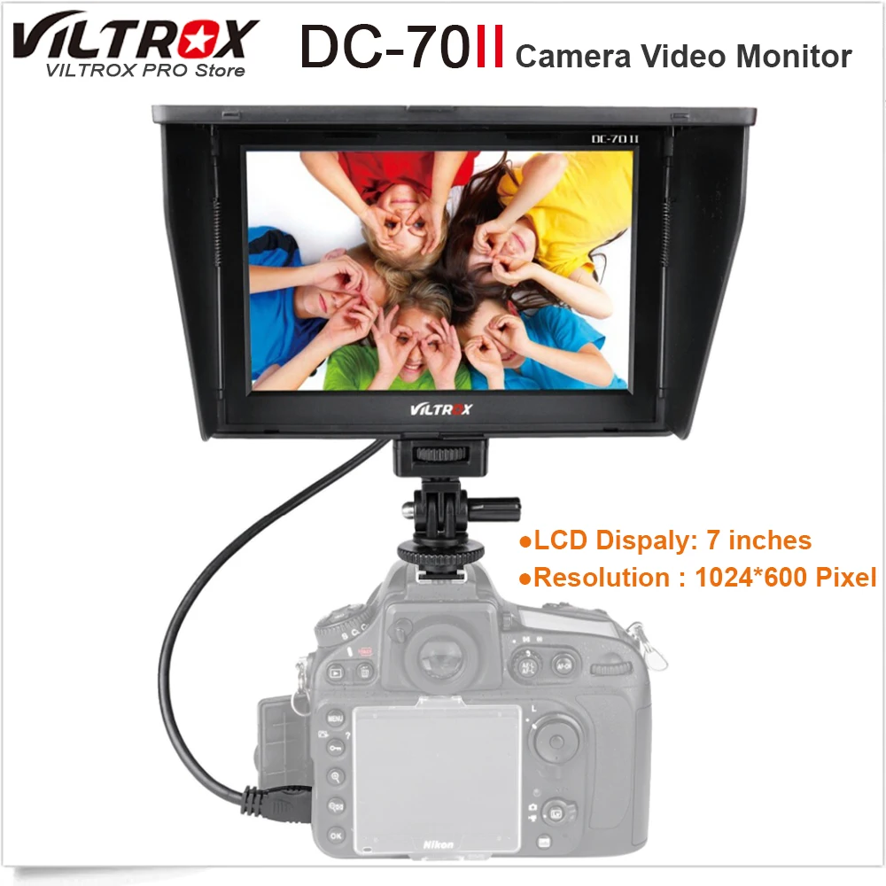 Viltrox DC-70II " 4 к ЖК-монитор для камеры видео HDMI AV вход 1024*600 дисплей для Canon Nikon BMMCC DSLR