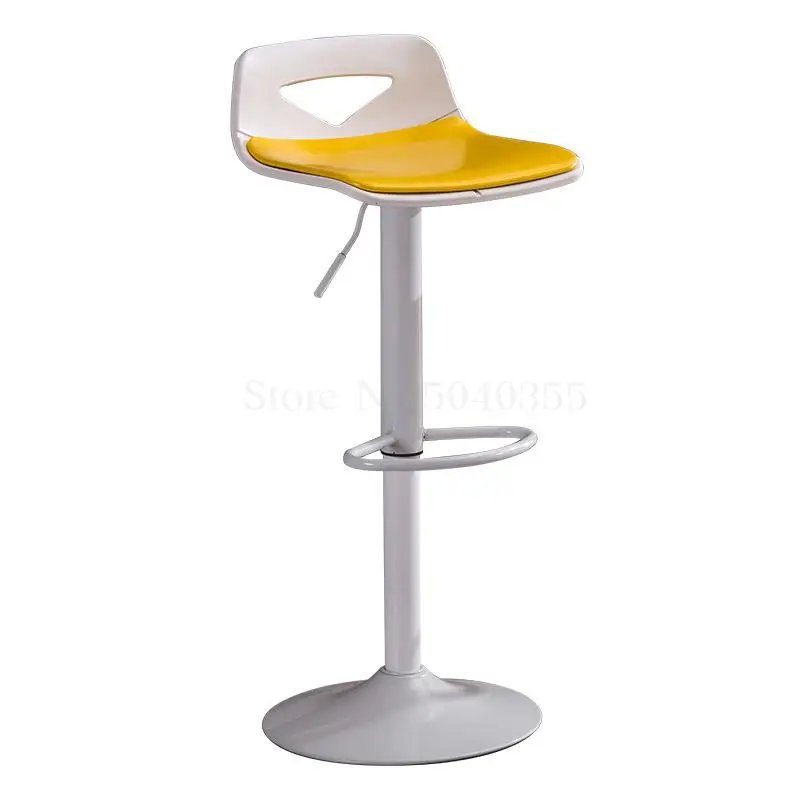 Металлический барный стул современный минималистичный вращающийся высокий для