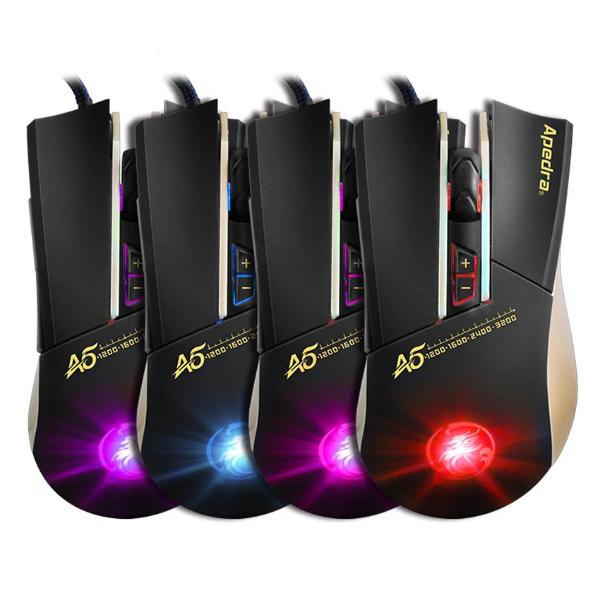 APEDRA новая USB Проводная компьютерная мышь 3200DPI макро программа оптическая игровая
