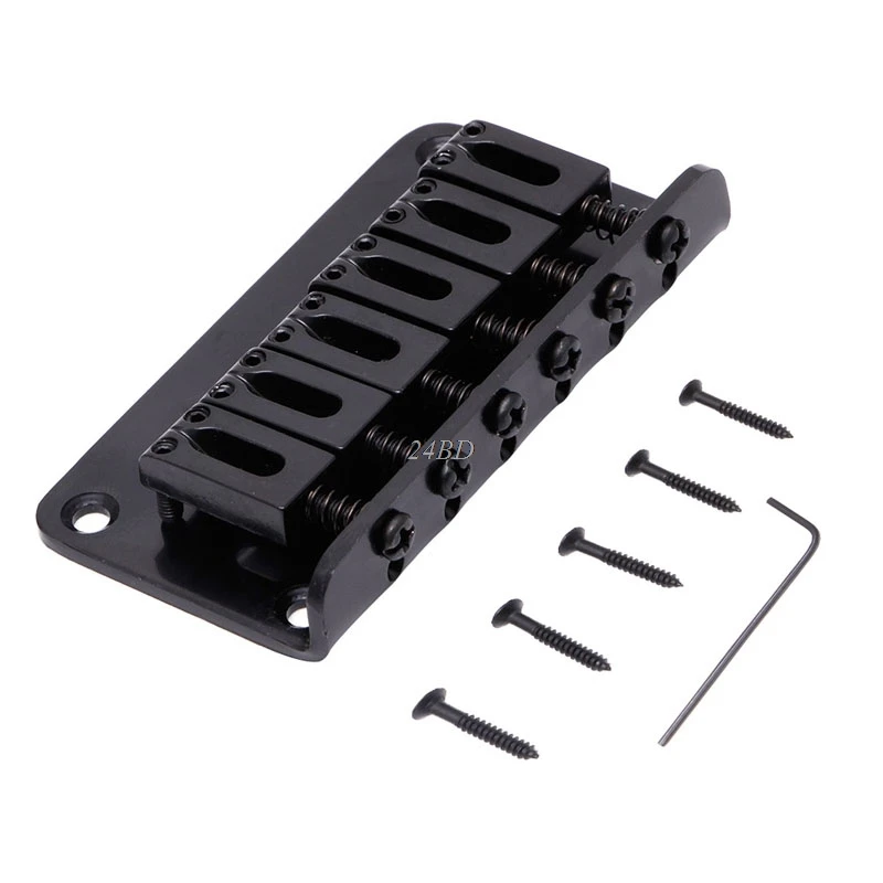 Guitar 6 String Metal Hardtail Bridge Black For Electric With Screws New | Спорт и развлечения