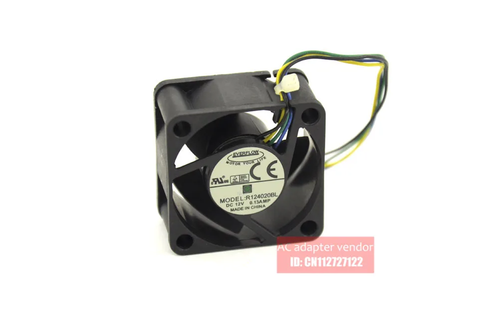 EVERFLOW R124020BL 4020 12V 0.13A двойной шарикоподшипник 4 провода Вентилятор охлаждения|cooling