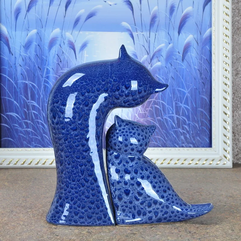 Абстрактные фарфоровые статуэтки для влюбленных Совы ручной работы