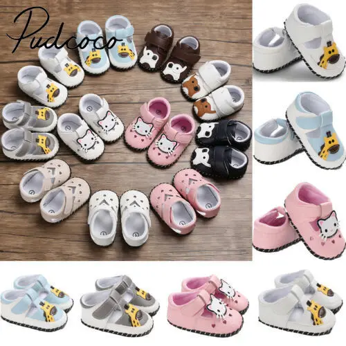 1 Pair Casual Summer Infant Baby Boy Shoes Girl Anti-slip Sole Crib Shoe Sneaker Newborn Prewalker for 0-18M