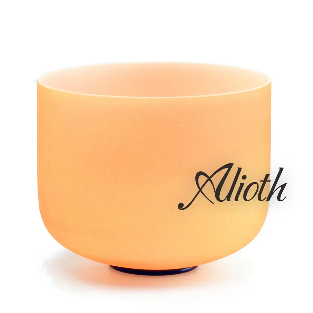 10 дюймовый оранжевый внешний цветной D Note кристалл поющая чаша для сакральной