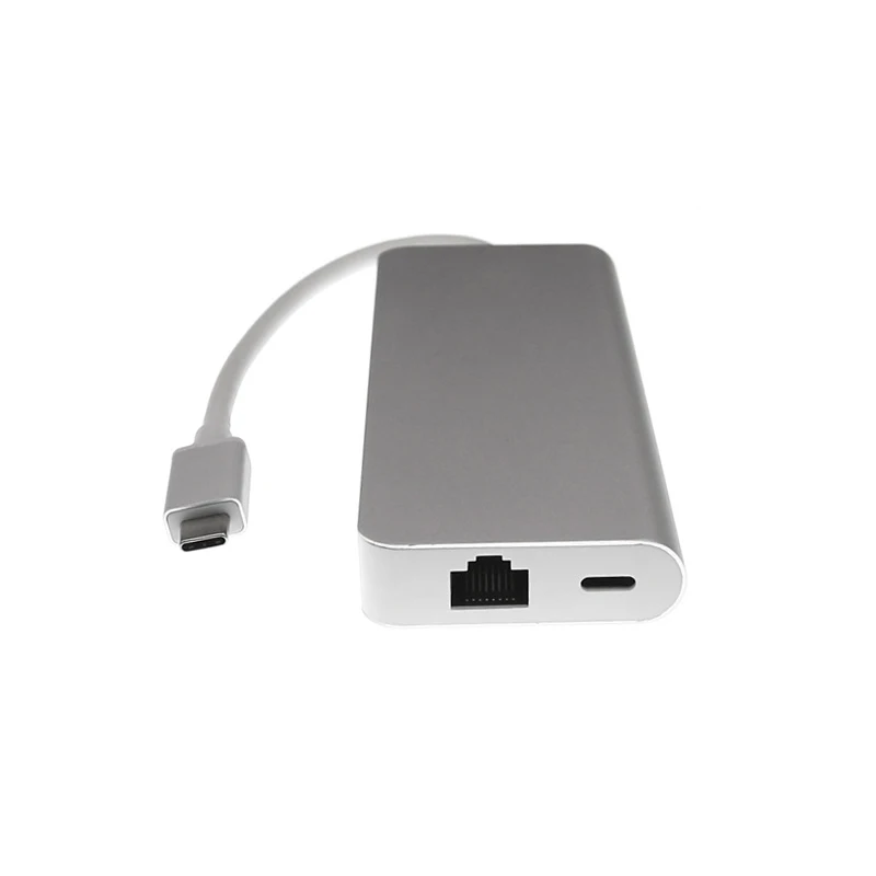 USB Type C к HDMI VGA гигабитный Ethernet Lan RJ45 адаптер для Macbook Air / Pro USBC PD зарядного