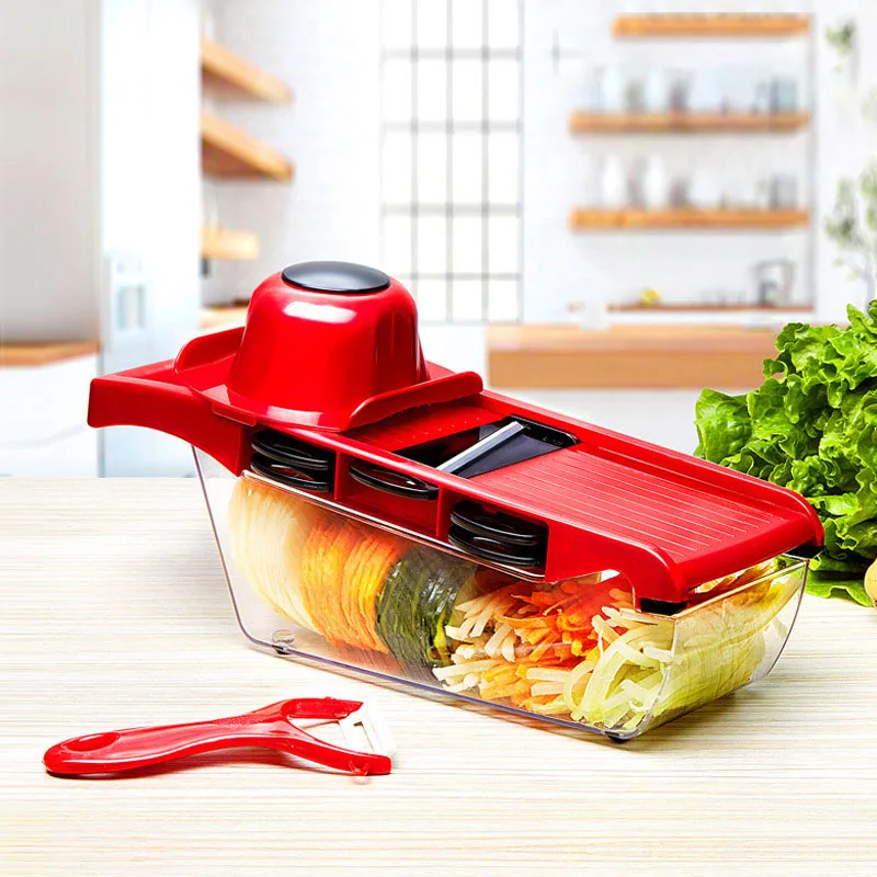 ICESTCHEF овощерезка со стальным лезвием мандолин ломтерка для картофеля терка
