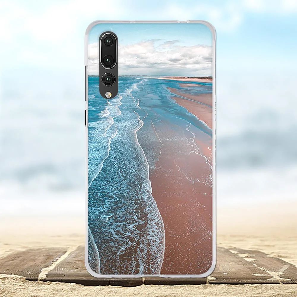 Чехол для Huawei P20 Pro мягкий силиконовый чехол из ТПУ CLT-L09 CLT-L29 пляжный с узором Plus |