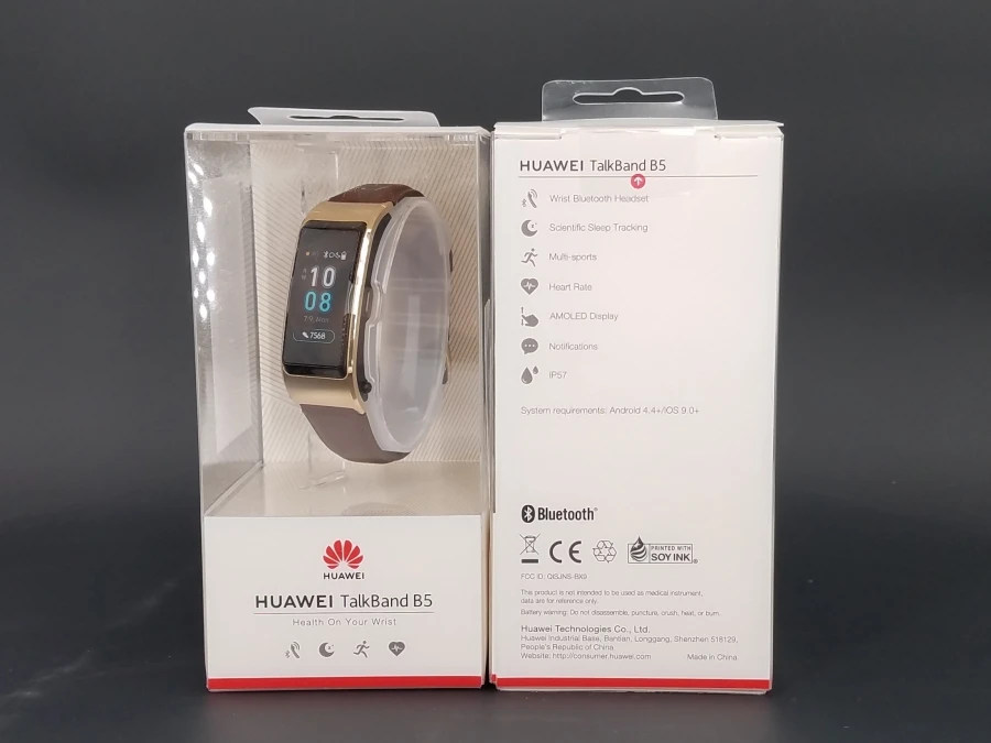 huawei Bluetooth наушники смарт-браслет с контролем сердечного ритма мониторинг сна цветной сенсорный экран huawei Talkband B5
