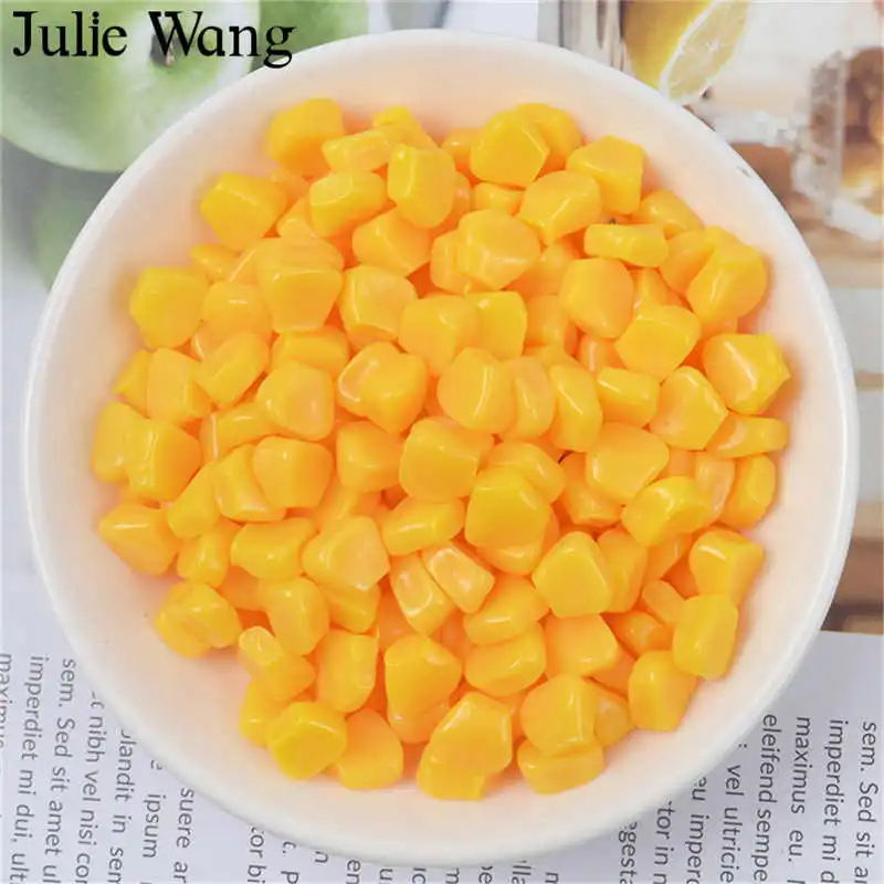 Бусины-кукурузы Julie Wang из смолы 20 шт. подвески искусственная еда слайм аксессуары