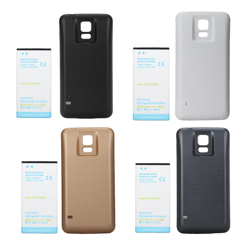 Аккумулятор большой емкости 7000 мАч + задняя крышка для Samsung Galaxy S5 i9600 G900F g900fd