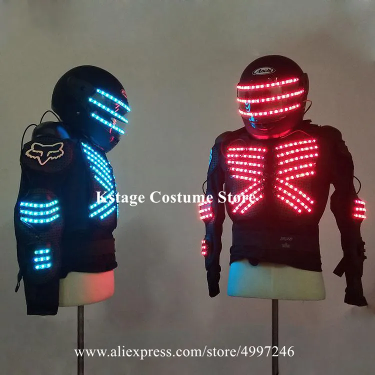 Светодиодные костюмы RE28 Tron с разноцветной подсветкой сценический костюм певицы