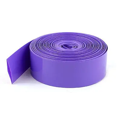 

5m 16.4ft Purple PVC Heat Shrink Wrap Tubing Wire 23mm Width for 1xAA Battery