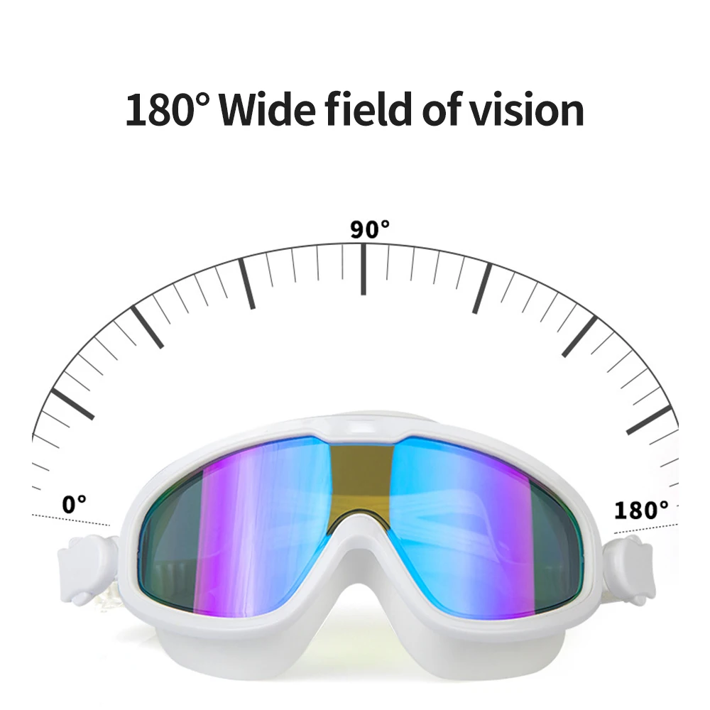 DMAR electroplat all standing Swimming Goggles Anti-Fog Swimming Diving Eyewear professional Waterproof silicone glasses