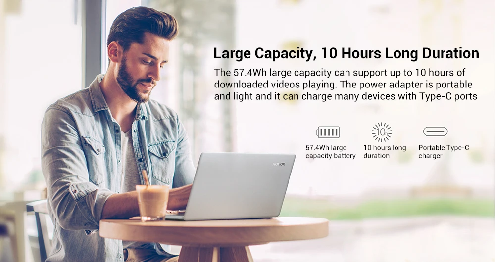 Ноутбук HUAWEI Honor MagicBook, 14,0 дюймов, Windows 10, процессор AMD Ryzen 5 3500U, четырехъядерный процессор 2,1 ГГц, 8 Гб ОЗУ, 256 ГБ/512 Гб SSD, ноутбук