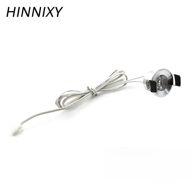 Hinnixy LED 1 5 Вт Серебристые мини светильники для шкафа белый черный 27 мм С Вырезанным