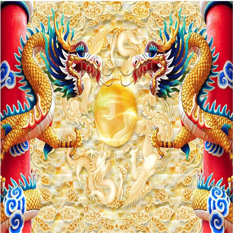 Большой фотообои на заказ размер фоновая фотография китайский дракон искусство