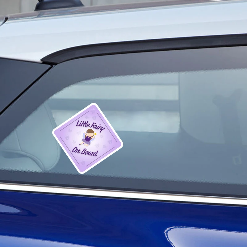 YJZT 12.5*12.5CM Safety Caution Sign For Car Sticker Purple Graphic BABY ON BOARD Colored Bumper Window Decoration C1-5685 | Автомобили и