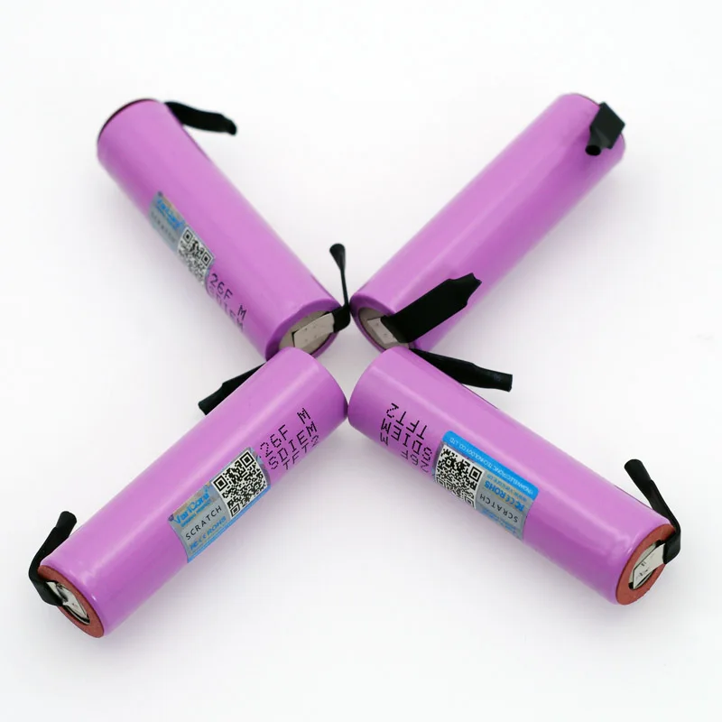 4PCSVariCore оригинальный 18650 3 7 V 2600mAh аккумуляторная батарея для Samsung батареи ICR18650 26F